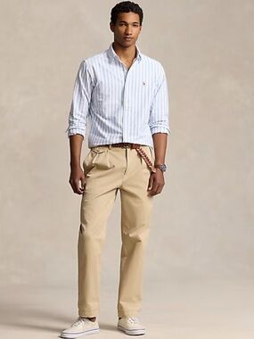 Polo by Ralph Lauren Light Blue & White Striped Button-Down Shirt